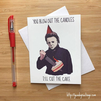 Halloween Michael Myers Horror Birthday Card