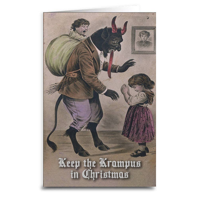 Keep the Krampus in Christmas Greeting Card: Card and Envelope Only