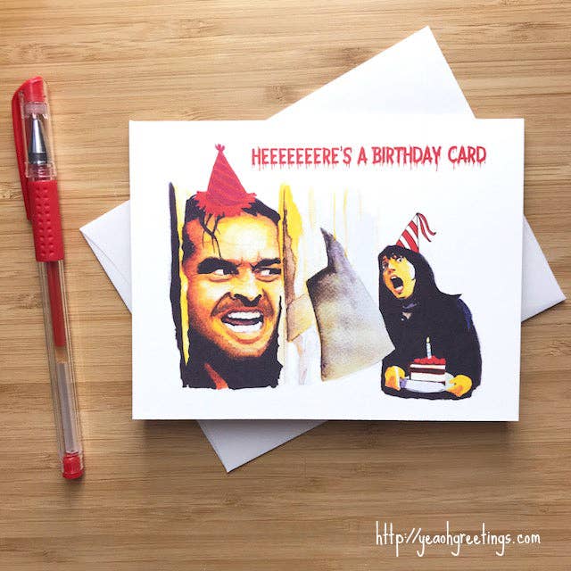 The Shining Horror Movie Birthday Card