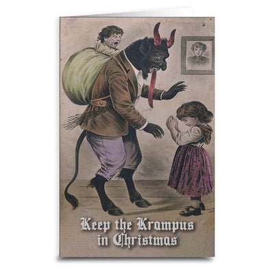 Keep the Krampus in Christmas Greeting Card: Card and Envelope Only